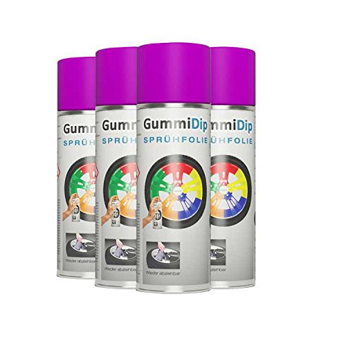 Sprühfolie, Neon Spray, 4er Set, 4x400 ml (Neon Lila)