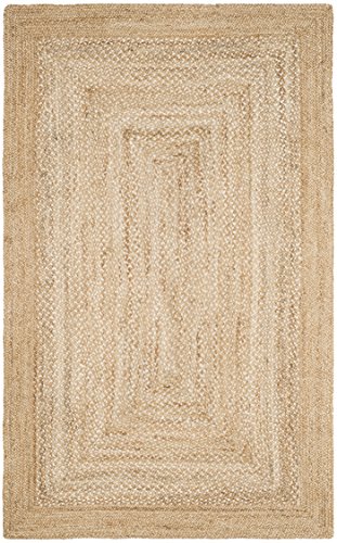 SAFAVIEH Natural Fiber Collection Area Rug - 6' x 9', Natural & Ivory, Handmade Farmhouse Boho Coastal Rustic Jute, Ideal for High Traffic Areas in Living Room, Bedroom (NF885B) - Image 3