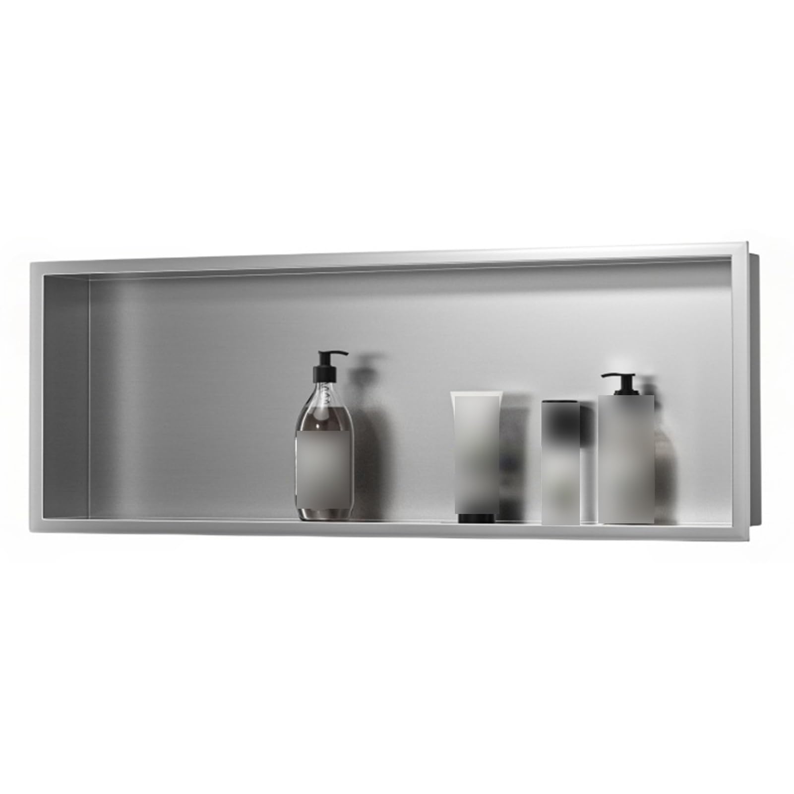 QUSYZD Shower Niche, Recessed Shower Caddy, Stainless Steel Wet Room, Shampoo Toiletries Cosmetic Shower Organiser, Waterproof Storage Bathroom Shelves,Silver-72x32x12.5CM/28.35x12.6x4.93in