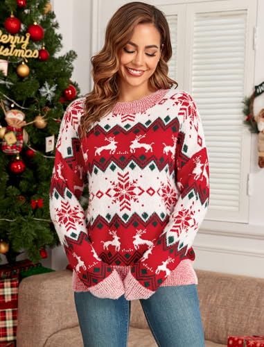 Image of ZAFUL Womens Oversized Sweaters 2025 Cable Knit Chunky Sweater Long Sleeve Crewneck Pullover Loose Outfits