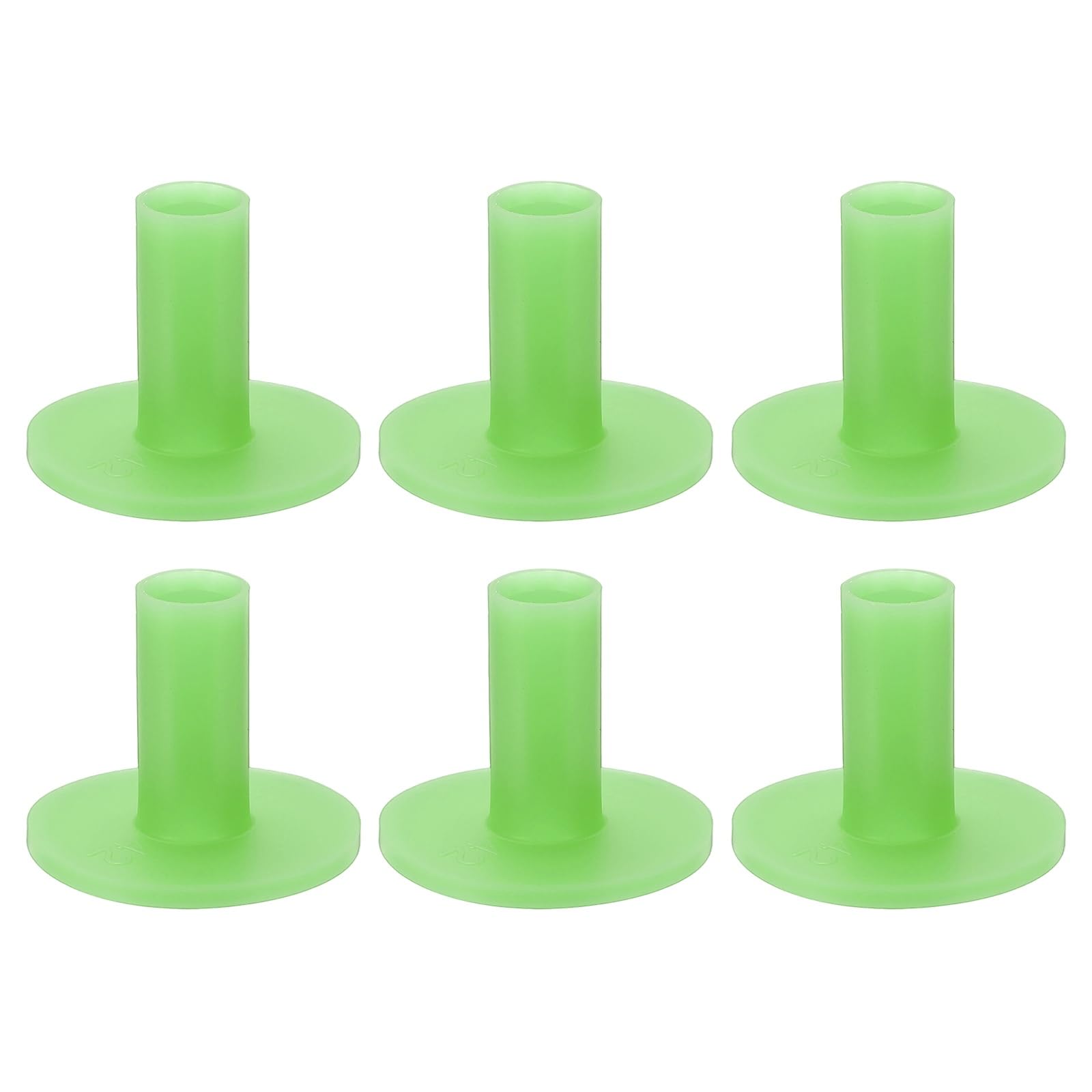 YELARXI Rubber Golf Practice Tee, Driving Tee 1.7 Inch & 6 Pack & Rubber & Green-Fitting for (Indoor/Outdoor/Golf Hitting Mats/Courses/Backyards/Lawns) — image 1