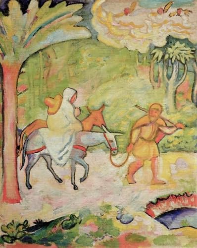 Cuadro de pared premium Fuga in Egitto de August Macke en 60x90cm