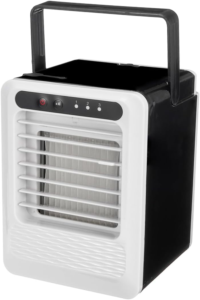 Mini Desktop Air Cooler Fan Humidifier Portable Air Conditioning Fan for Home Office Personal Space Cooler 3-speed Wind Control