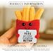 Pavilion Gift Company - French Fry - Crochet Mini Figure Fast Food Encouragement Inspiration Home Work Desk Decor