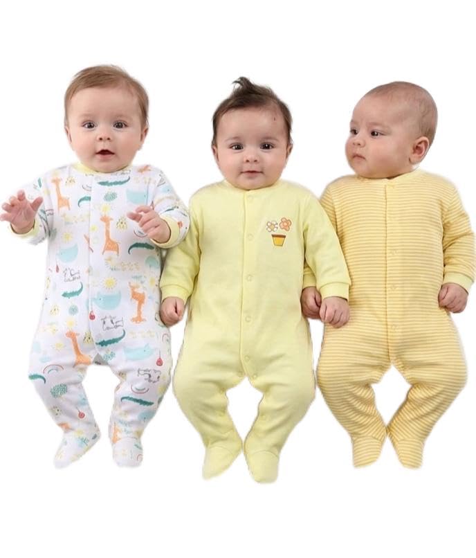 Image of 100% Cotton Baby Rompers /Sleepsuits /Jumpsuit /Night Suits for Baby Boys & Girls, Infants, New Borns