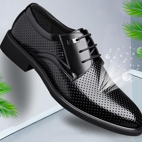 Oxford Dress Shoes for Men Fashion Classic Lace Up Low Top Leather Dress Shoes Fashion Slip On Prom Business Wedding Dress Shoes2