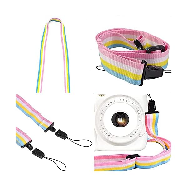 Mikqky 2 Stücke Kameragurt Schnellverschluss, Universal Bunte Regenbogen Kamera Tragegurt, Stylischer Design-Kameragurt… – Bild 4