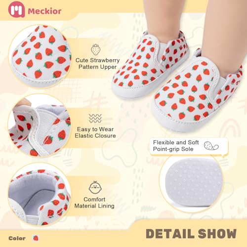 Meckior Infant Baby Girls Boys Canvas Shoes Soft Sole Toddler Slip On Newborn Crib Moccasins Casual Sneaker Austin Boy's Flat Lazy Loafers First Walkers Skate Shoe3