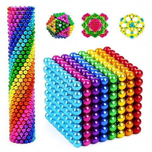512PCS ???????? Balls Building for Adult Desk Building,Desk Fidget Ornaments Construction Desktop for Adult,Hand Relaxation Toy for 18+ Only 3MM(Multicolored).
