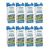 8 x 1 L Lakeland UHT Whole Milk Long Expiry