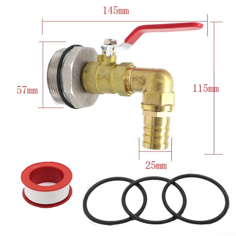 Edelstahl-Ersatzventil für 200 l für Ölfässer mit auslaufsicherem Auslaufhahn, geeignet für Öl- und Wasserflüssigkeitsdosierung (25 mm)