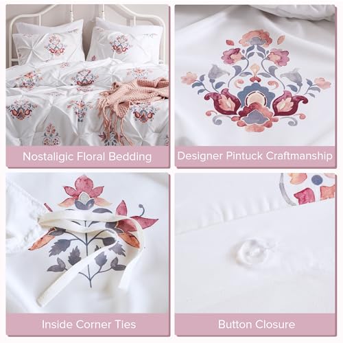 Comfort Spaces Misha Tufted Duvet Cover Set, Full/Queen, 3 Piece, White - image 5