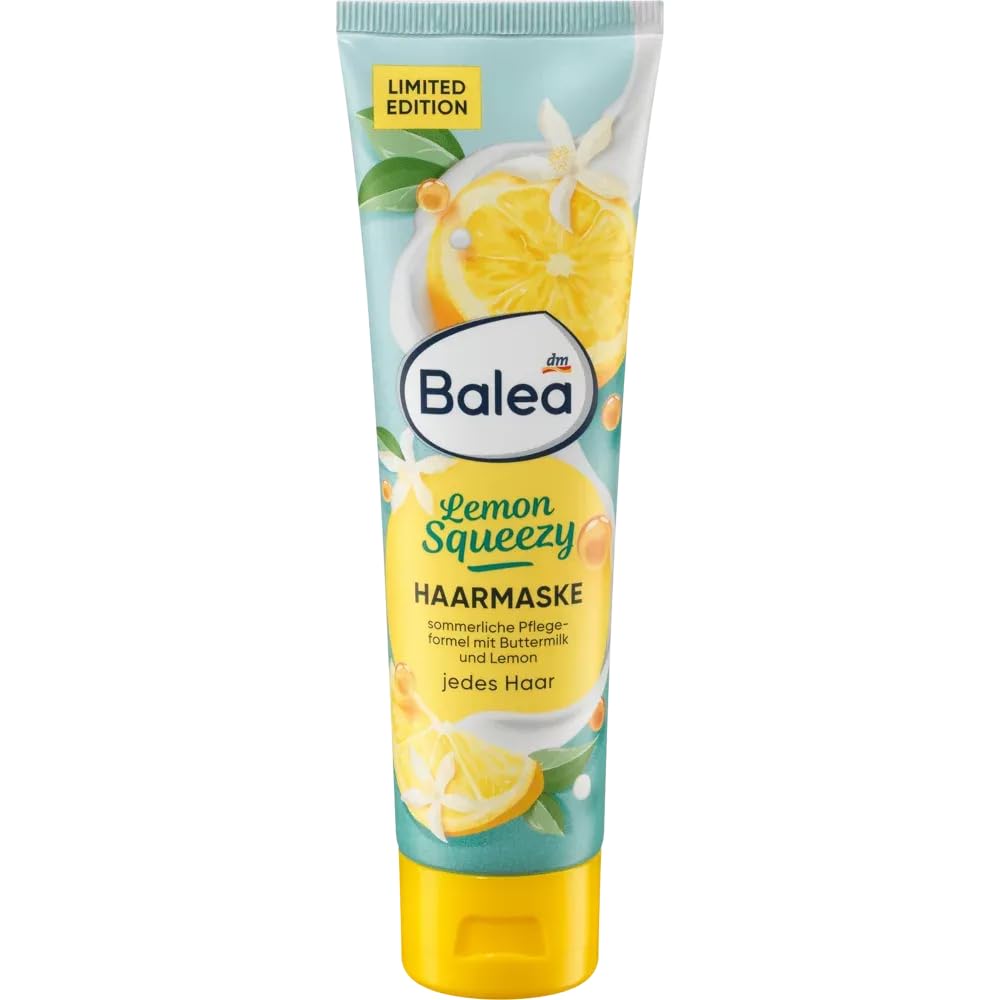 Balea x no planet b 3er-Set Haarpflege: Sommer-Haarmaske Lemon Squeezy, 100 ml + Shampoo Intense Repair Tiefenpflege mit Aprikosenkernöl, 300 ml + Shampoo Glanz & Kraft mit Kaffeeöl, 300 ml, (700 ml)