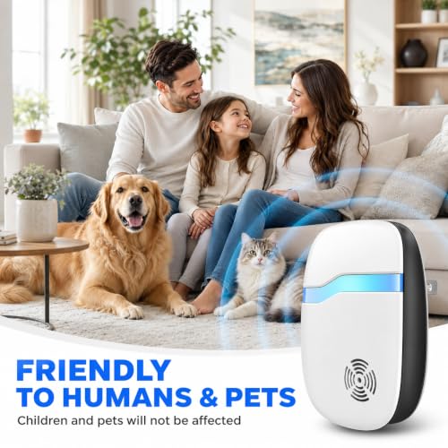 Image of Ultrasonic Pest Indoor Repeller, Repellent for Mouse, Roaches, Bugs, Ants, Spiders, Plug-in Device for Home (6 Pack)