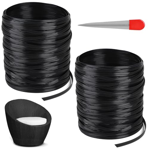 DBREAKS 130m Kunststoff Gewebtes Rattan, Flach, PE-Rattan, Webwerkzeug, Synthetische Rattan