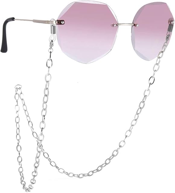 kkjoy Eyeglasses Straps Chain Stainless Steel Mask Lanyards Glasses Holder Necklace Eyewear Sunglasses Cord for Women Men