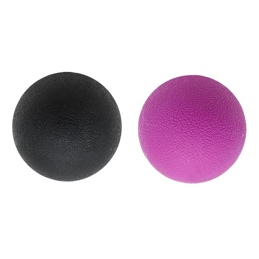 Pack de 2 Pelotas de Masaje, Pelotas de para Puntos Gatillo, Rodillos Musculares Y Pelotas para La Fascia, Fabricadas en TPE Elástico para Au, 3 piezas