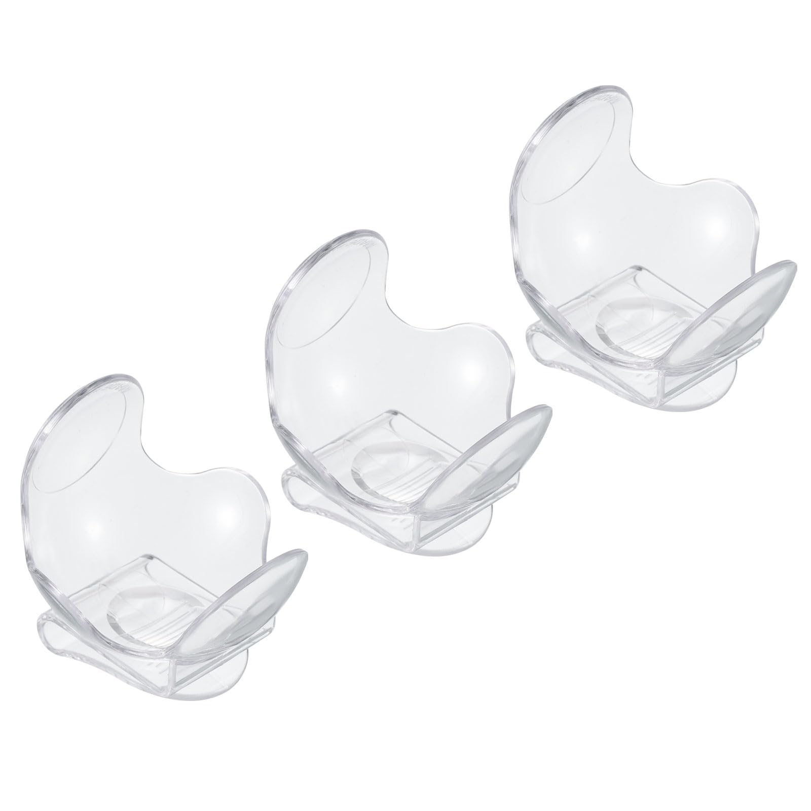 PATIKIL Tennis Ball Holder Waist Clip, 3 Pack ABS Waistband Clip Holder, Transparent, 68 x 65 mm / 2.68 x 2.56 inch (L*W)