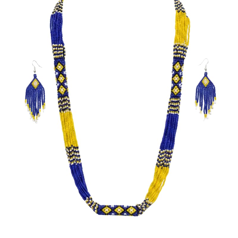 Collar ucraniano Gerdan LKBEADS joyería tradicional de mosaico para eventos y diario