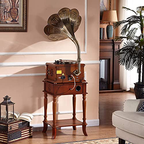 YAMMY Tourne-Disque, Gramophone, Haut-Parleur sans Fil pour Platine Vinyle pour phonographe Antique, avec entrée… - Les Beatles, Paul McCartney, John Lennon, RIngo Starr, George Harrison YAMMY Tourne-Disque, Gramophone, Haut-Parleur sans Fil pour Platine Vinyle pour phonographe Antique, avec entrée… – Image 5