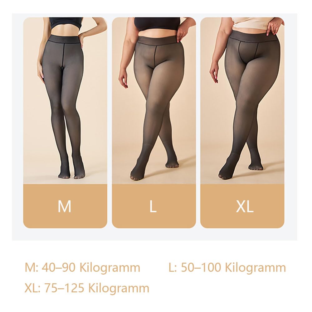 Collant termici da donna, 2 pezzi, design a vita alta, elasticizzati, delicati sulla pelle, adatti per tutti i vestiti invernali, si adattano perfettamente a vestiti invernali stivali e molto