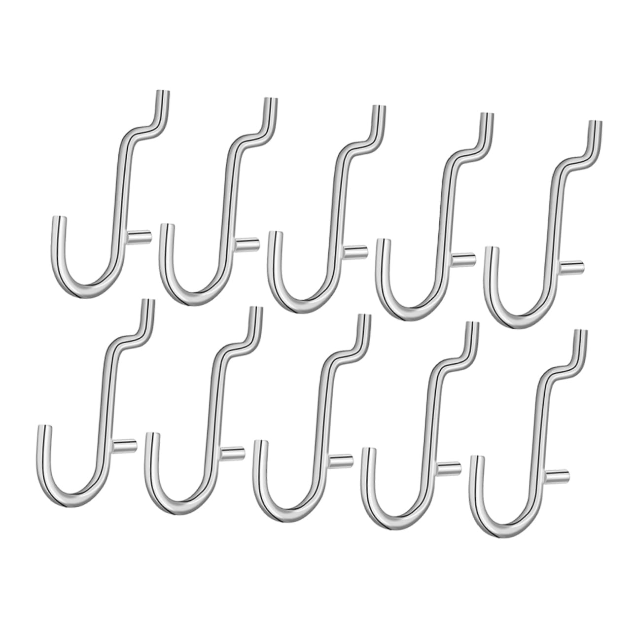 OSALADI 10pcs Heavy Duty Garage Pegboard Hooks Stainless Steel Slot Board Hooks for Organizing Tools Multifunctional s Hooks for Hanging