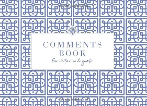 Comments Book for Visitors And Guests • Traditional Duck Egg Blue and White • Hamptons Style