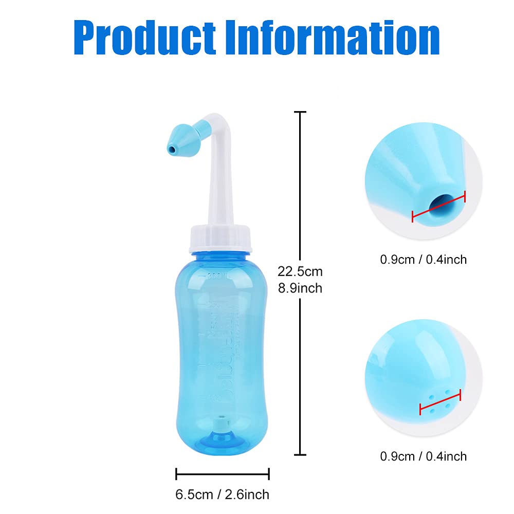 1 Set 300ml Irrigatore nasale NASSALE RISCULTO NASSALE Bottiglia NASSALE Lavaggio Lavaggio nasale Protezione del Naso Evitare la rinite allergica Adulti Bambini Neti Pot