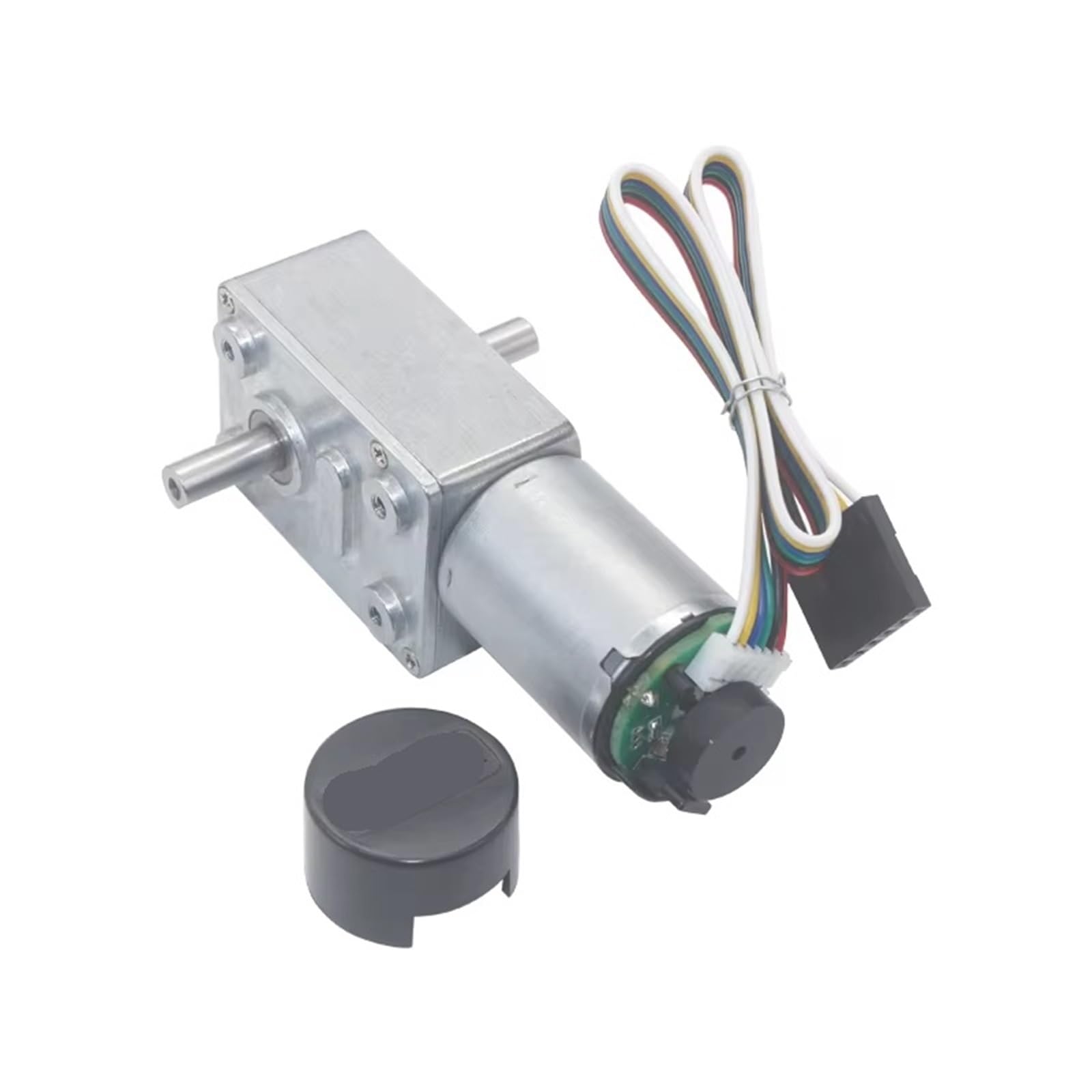 Motor reductor codificador de JGY-370, motor turbo de baja velocidad con eje de salida doble, DC6V 12V 24V 6 10 18 23 30 40 66 90 150 RPM(12V Bracket motor,23RPM)