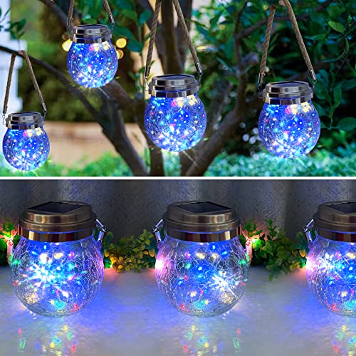 XVZ Solar Lantern Outdoor Garden, 2 Pack Garden Ornaments Outdoor Waterproof, Solar Lanterns for Yard Patio, Lawns Decor - Image 2