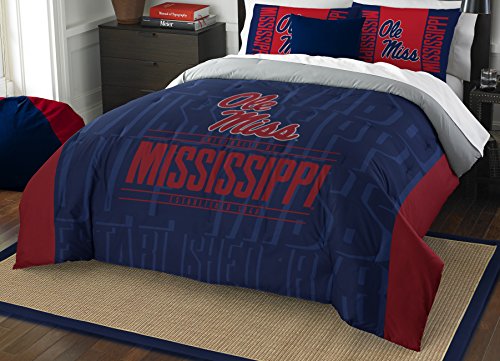 Northwest NCAA Mississippi Old Miss Rebels Unisex-Adult Comforter and Sham Set, Full/Queen, Modern Take