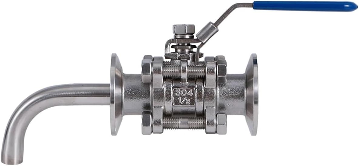 Home Brewing 1.5 Inch Tri Clamp Ball Valve & Racking Arm Pick-up Tube Stainless Steel 304 Homebrew Boil Kettle Conical Fermenter Parts Brewing Accessories