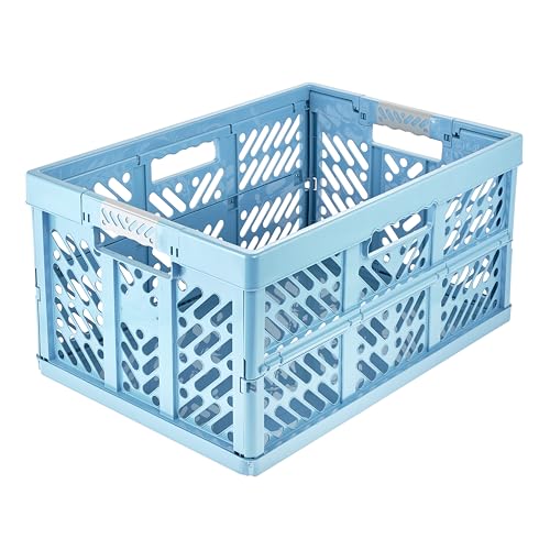 keeeper ben Stabile Profi-Klappbox mit Soft-Touch Griffen, 54 x 37 x 28 cm, 45 l, Eco Line, Blau (Eco Sky Blue)