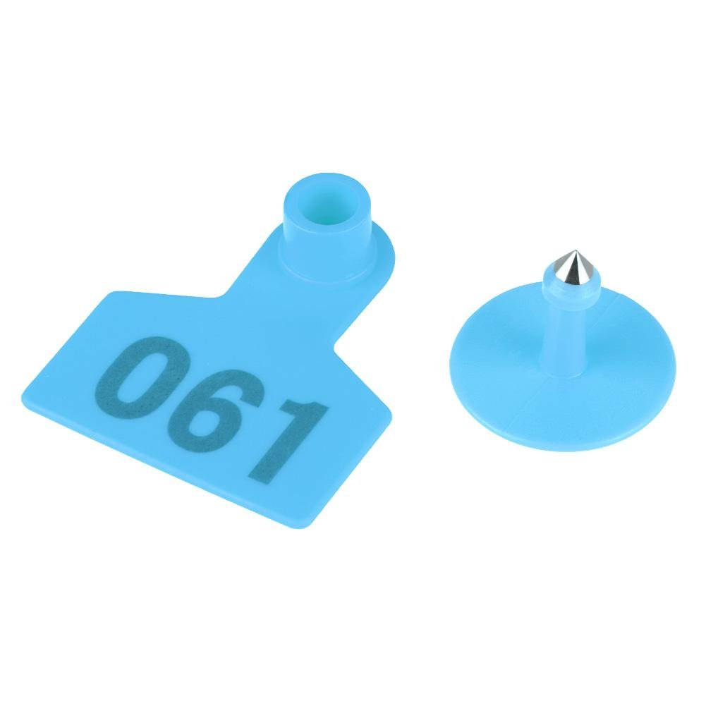 100 pz/Set Marchi Auricolari 1-100 Numero plastica Marchio Auricolare Bestiame bovino Mucca Marchio Auricolare Marchio Animale per capre suini maiali Mucche bovini Vitello