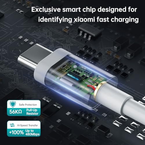 Image of for Xiaomi Charger 120W Hypercharge Fast Wall Charger 90W for Xiaomi 15 14 13 12 14t 13t 12t 12s Pro Lite Redmi Note k80 K70 K60 K50 12 11 Pro Plus Black Shark 4 5 Poco F4 Gt Mi Turbo 6A USB C Cable