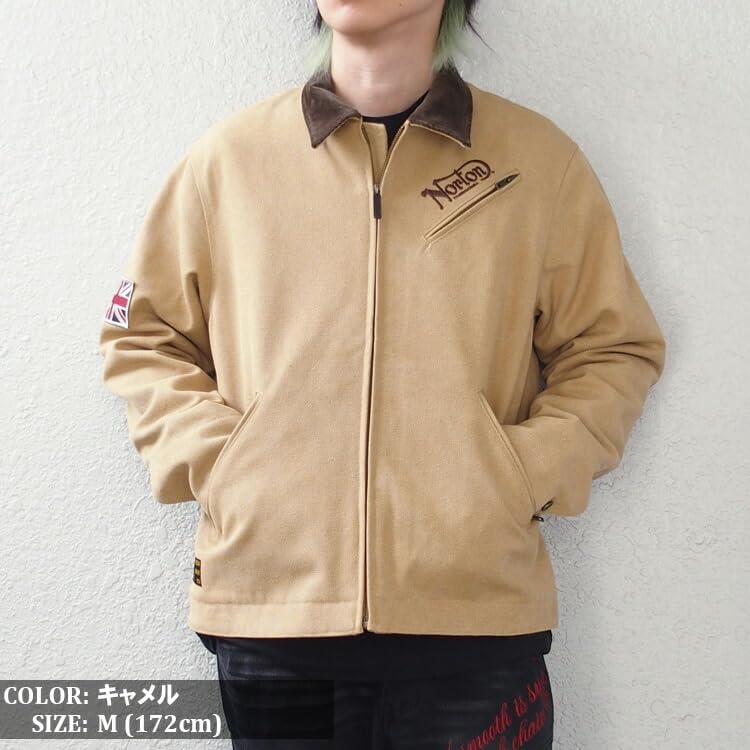 大きいサイズ×アメリカ製 羊革 レザームートンジャケット リブ切替 ブラウン3L 大きいサイズ×アメリカ製 羊革 レザームートンジャケット リブ切替