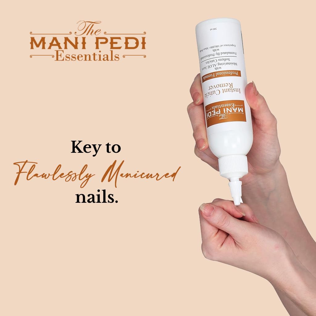TMPE Cuticle Remover Gel with Moisturizing Aloe Vera. Removes Dead & Overgrown Cuticle Skin from Cuticle Area. Professional Formula. Free Orangewood sticks - 200ml 1