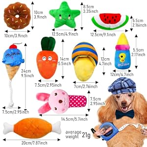 Plush Dog Squeaky Toys for Dogs, Bulk Cute Interactive Puppy Dog Chew Toys Set with Squeakers, Stuffed Dog Teething Toys for Small Medium Breed Dogs (12 Pack Squeaky Dog Toys) Plush Dog Squeaky Toys for Dogs, Bulk Cute Interactive Puppy Dog Chew Toys Set with Squeakers, Stuffed Dog Teething Toys for Small Medium Breed Dogs (12 Pack Squeaky Dog Toys)