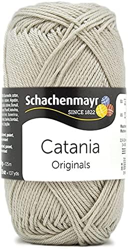 5 Skein SMC Catania Color Originals, Beige 100% Cotton, Total 17.6 Oz Each 1.75 Oz (50g) / 137 Yrds (125m), Fine-Sport 2