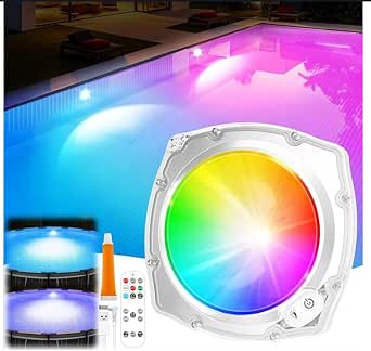Lumière LED Submersible Rechargeable Czemo IP68 - 16 Couleurs, Télécommande - Pour Piscine, Aquarium, Baignoire, Décoration - Pack De 2