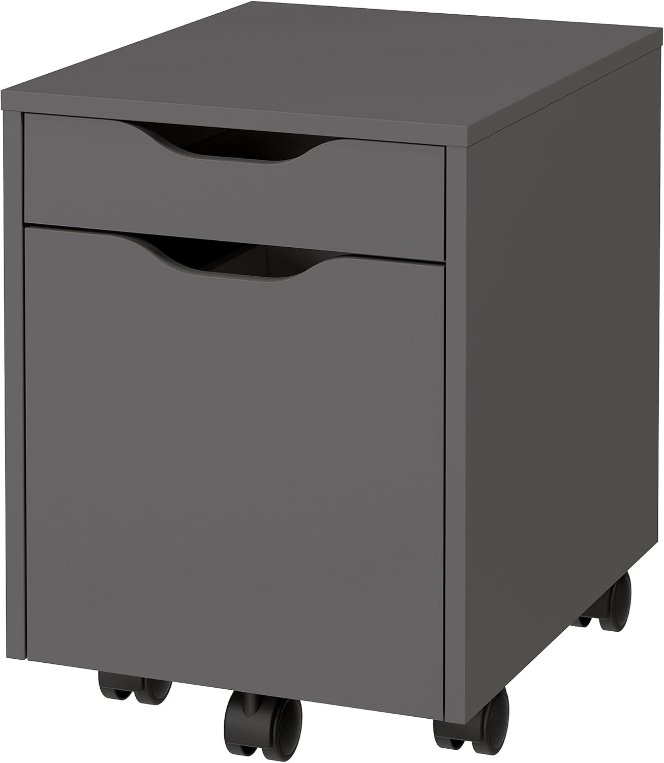 ALEX Drawer unit on castors, dark grey/black, 36x50 cm