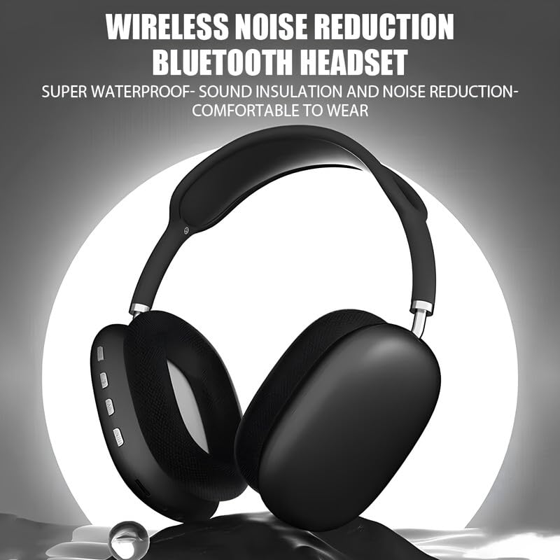 Image of P9 Wireless Headset with Bluetooth 5.1 | Over Ear Stereo Headphones with Noise Cancelling Mic | Ergonomic Design with Adjustable Fit | Long Range Battery & Fast Charging | Wired Option Available 41