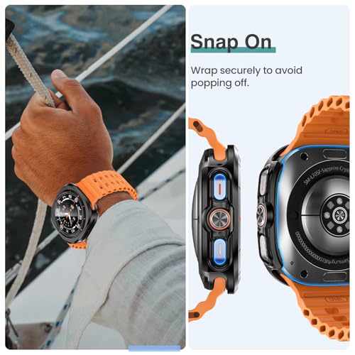 Image of Tensea [5+5Pack for Samsung Galaxy Watch Ultra 2025 / Galaxy Watch 7 Ultra 2024 47mm Accessories, Hard PC Bumper /HD Anti-Fog Tempered Glass Protective Film, Face Cover Set for Women Men