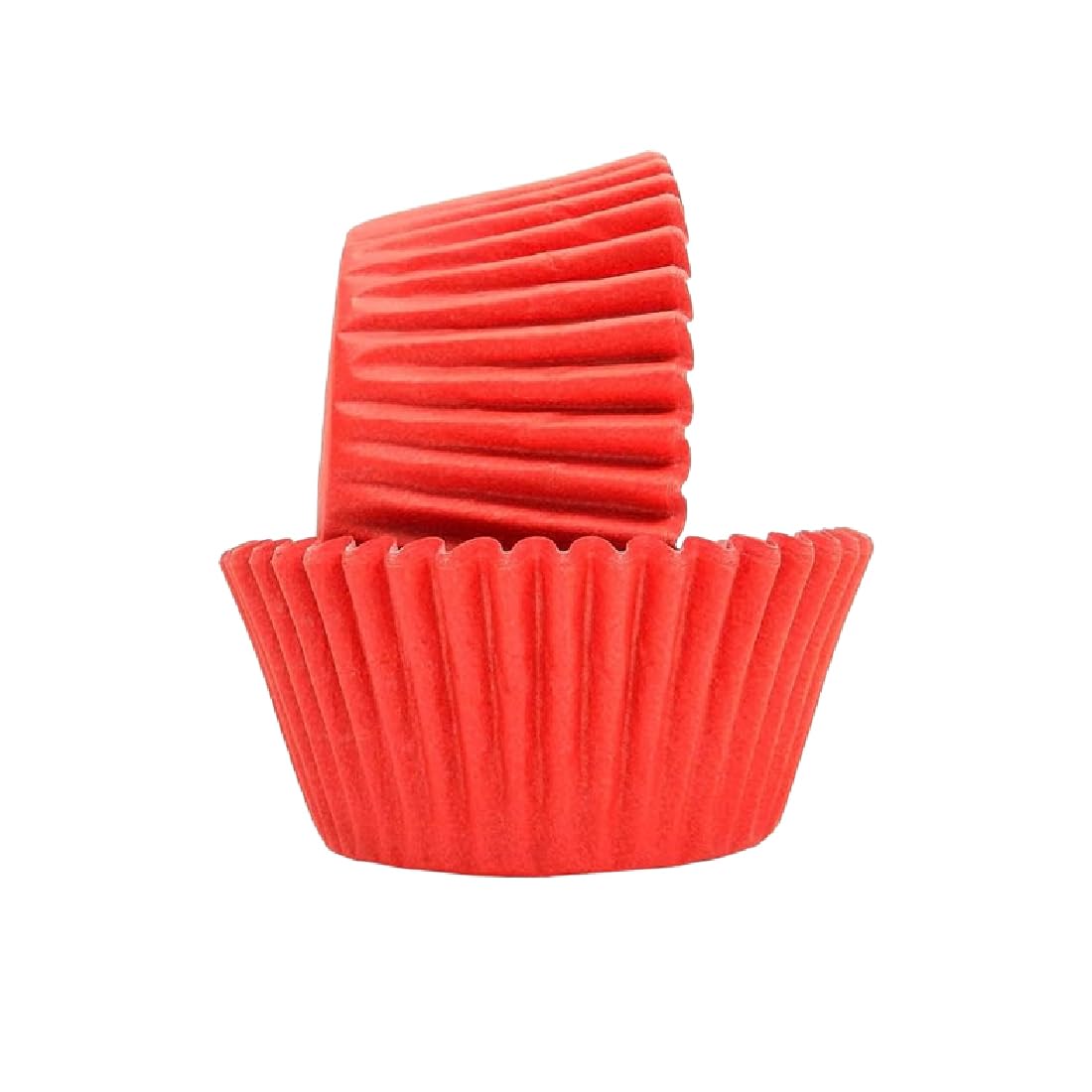 Cápsulas de repostería rojas en pack de 40 moldes de papel estándar para hornear pastelitos