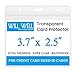 6 Pcs Extra Thick ID Card Badge Holder, Horizontal Clear PVC Card Holder with Waterproof Resealable Zip Type