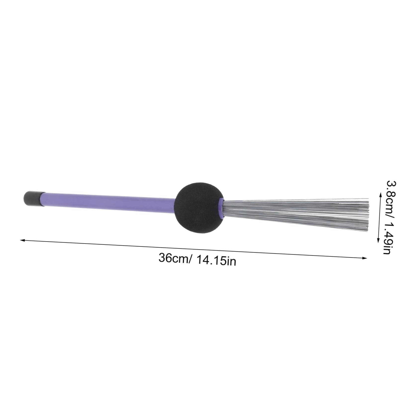 Yardwe 2pcs Drum Brush Kit Steel Wire Drumsticks for Percussion Drum Accessories Easy Grip and Versatile Use Music Performance