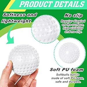 Deekin 24 PCS Pitching Machine Softballs, Dimpled Softballs, Practice Foam Sport Pitching Machine Game Ball for Indoor Outdoor Practice, 2 Dozen Deekin 24 PCS Pitching Machine Softballs Dimpled Softballs Practice Foam Sport Pitching Machine Game Ball for Indoor Outdoor Practice 2 Dozen