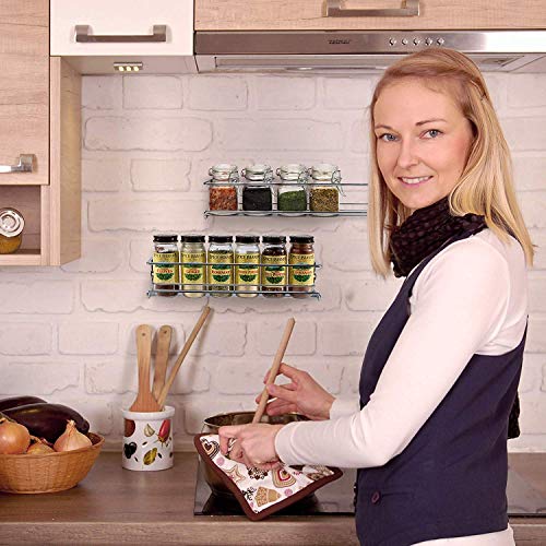 Prateleira Para Temperos, Rack De Especiarias Montagem Na Parede, Inoxidável Condimentos Organizador