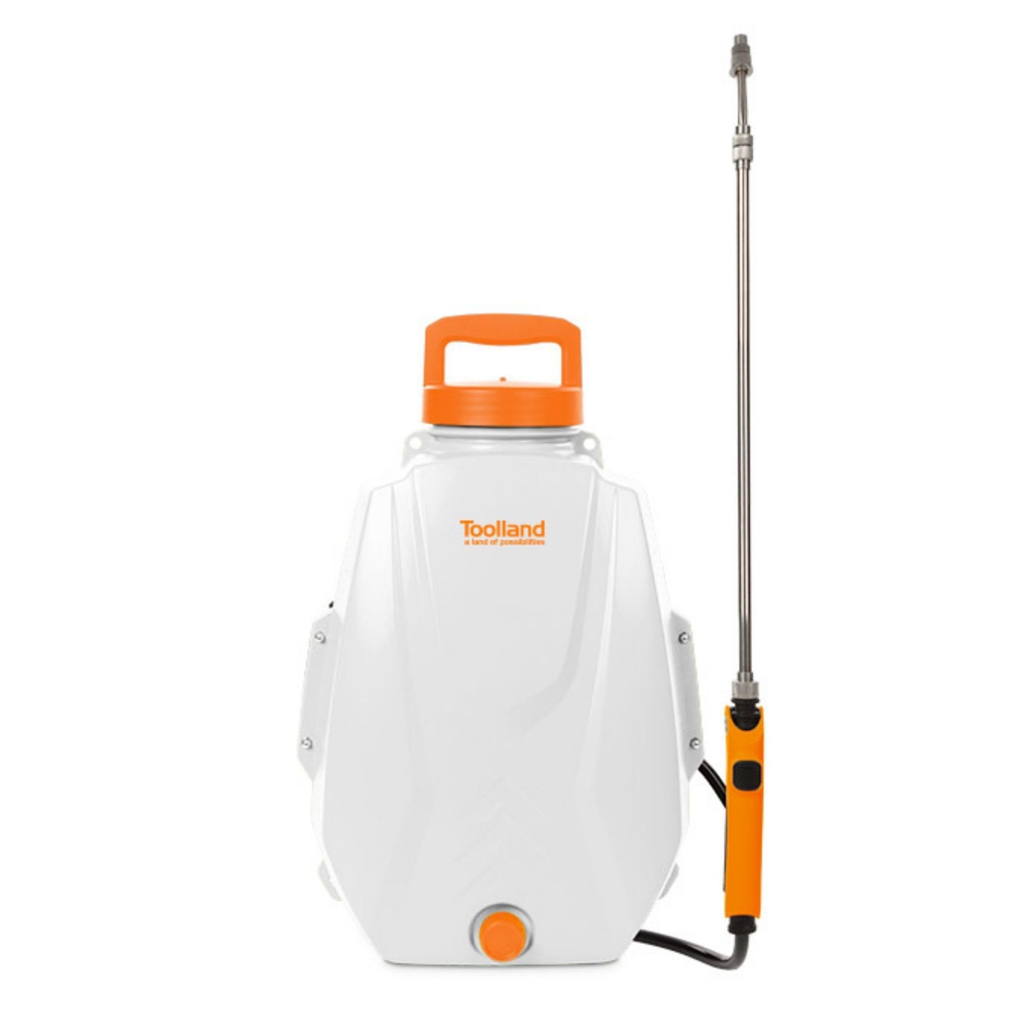 Toolland Elektrischer Rückensprüher 12L, wiederaufladbare Gartenspritze mit Lithium Akku, Teleskoplanze, verstellbare Düse, automatische Pumpe, Pflanzensprüher, Unkrautsprüher
