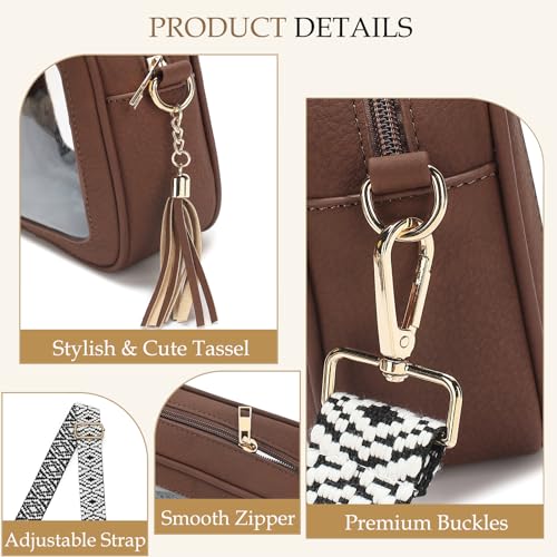 Image of LOXOMU Clear Crossbody Bag Stadium Approved - Waterproof Clear Purses for Women Stadium Bag with Adjustable Guitar Strap | Stadium Approved